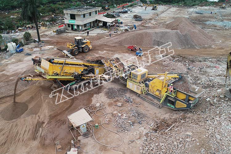 移動(dòng)破碎站如何破碎篩分建筑垃圾？