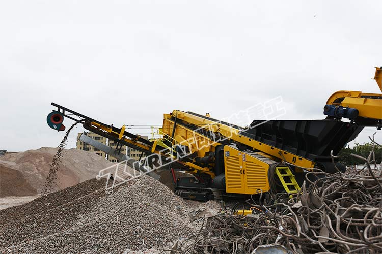 移動(dòng)破碎站如何破碎篩分建筑垃圾？