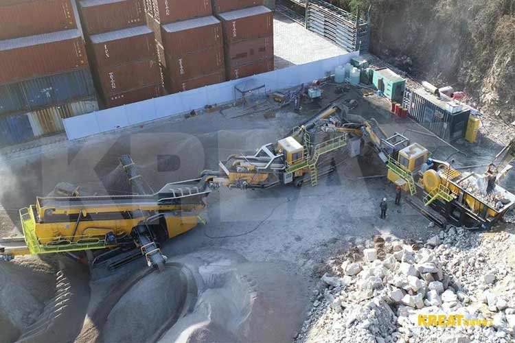 履帶移動篩分站產(chǎn)能大、環(huán)保、低能耗